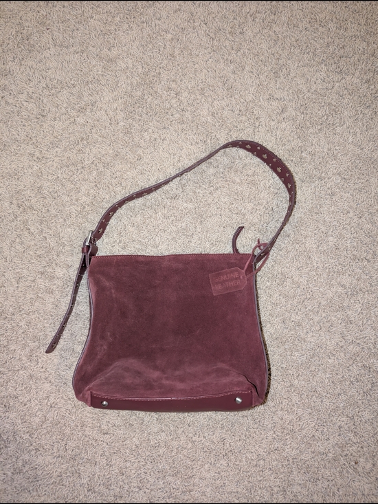 Haute Hippie Handbags - Suede Shoulder Bag in Burgundy - Genuine Leather